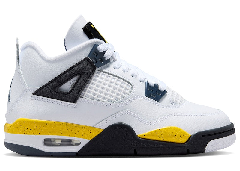 Air Jordan 4 Retro Rare Air Tour Yellow (GS) - White/Tour Yellow/Dark Blue Grey/Black - 408452-102