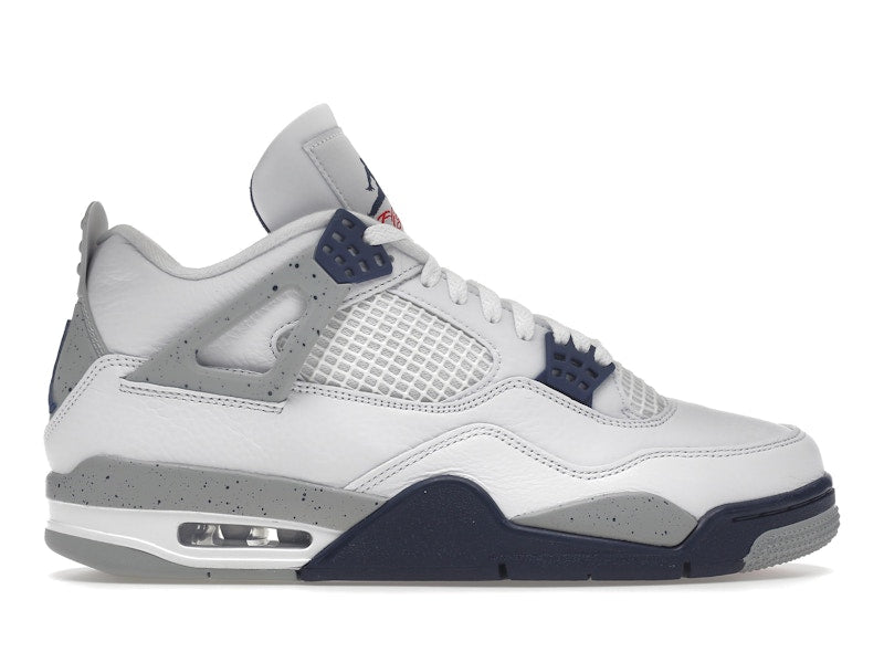 Air Jordan 4 Retro White Midnight Navy, vista a 360 gradi 1 di 36