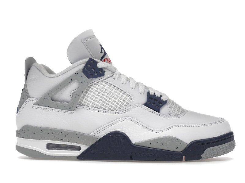 Air Jordan 4 Retro White Midnight Navy, vista a 360 gradi 2 di 36