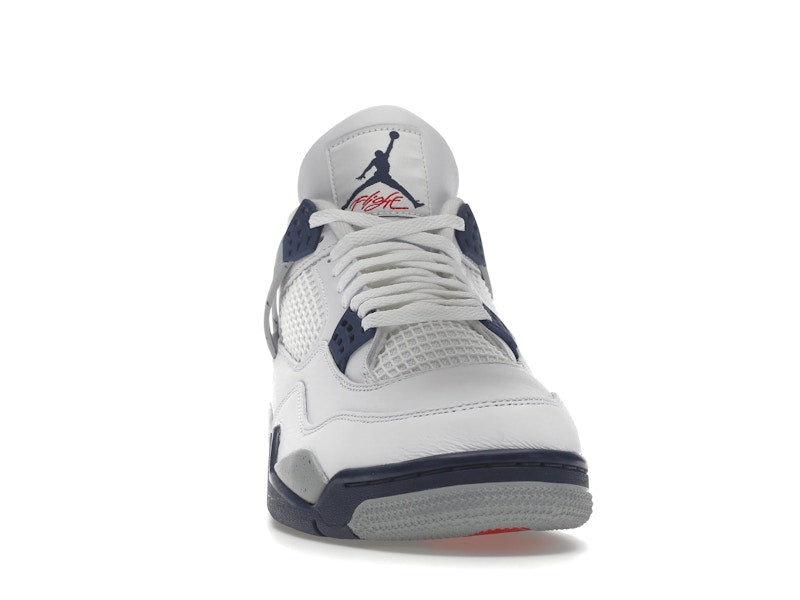 Air Jordan 4 Retro White Midnight Navy, vista a 360 gradi 9 di 36