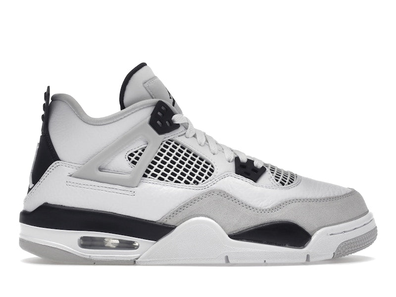 Air Jordan 4 Retro Military Black (GS) - White/Black-Neutral Grey - air-jordan-4-retro-military-black-gs - 01