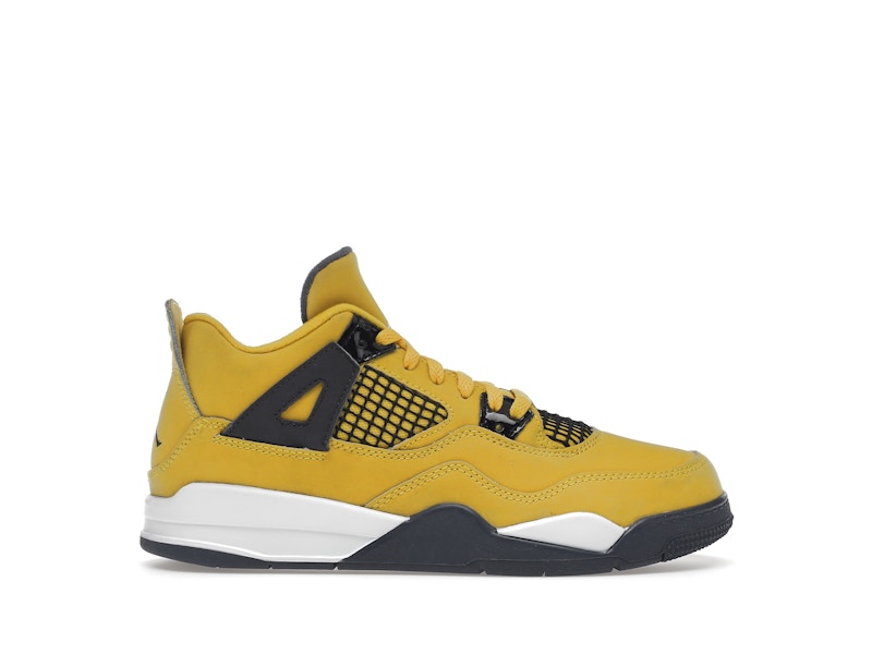 Air Jordan 4 Retro Lightning 2021 (PS) - Tour Yellow/White-Dark Blue Grey - BQ7669-700 - 01