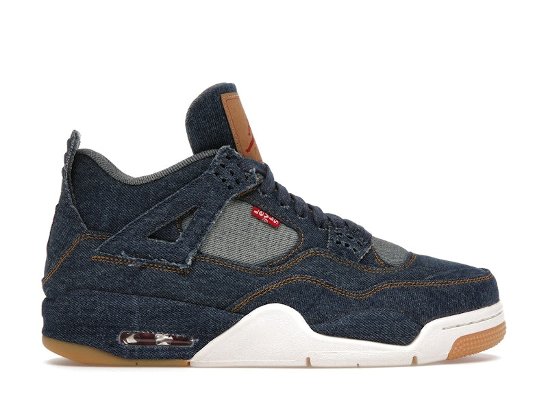 Air Jordan 4 Retro Levis Denim - Denim/Denim-Sail-Game Red - AO2571-401 - 01