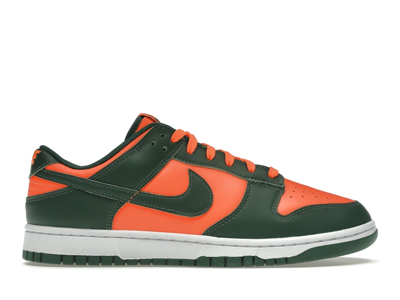 Nike Dunk Low Retro Miami Hurricanes - Team Dark Green/Team Orange-White - DD1391-300 - 01