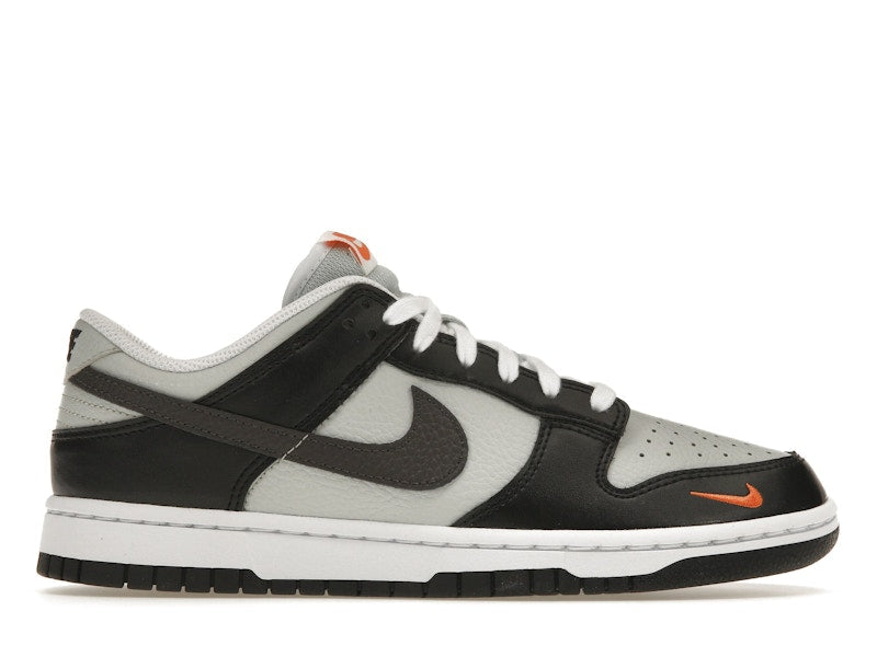 Nike Dunk Low Grey Black Orange Mini Swoosh - Black/White/Total Orange - FN7808-001 - 01