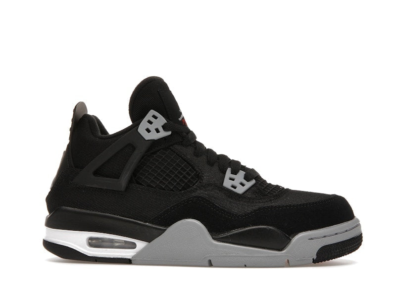 Jordan 4 Retro Black Canvas (GS), vista a 360 gradi 2 di 36