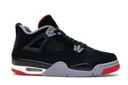 Air Jordan 4 Retro Bred 2019 (GS) - Black/Fire Red-Cement Grey-Summit White - air-jordan-4-retro-bred-2019-gs - 02