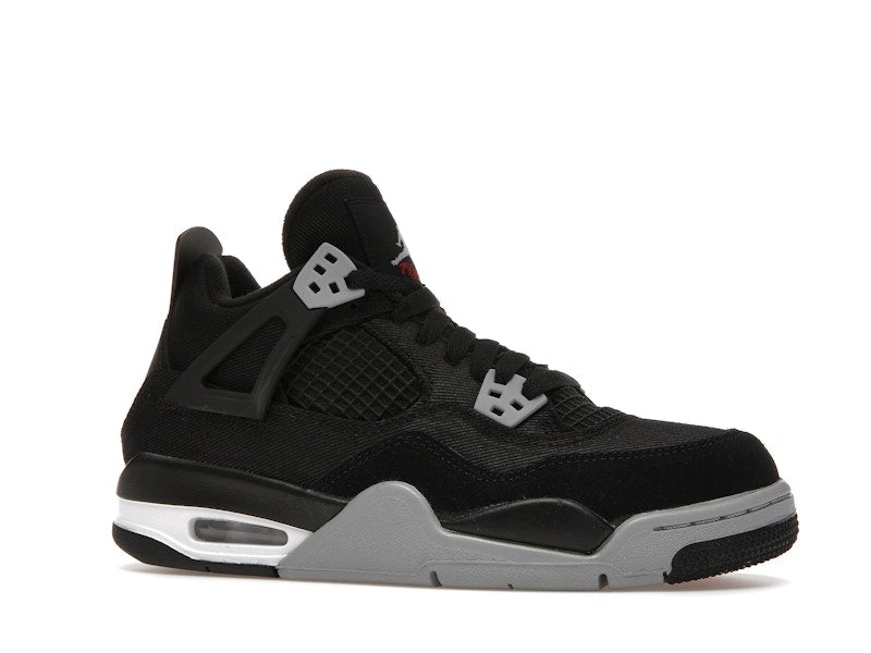 Jordan 4 Retro Black Canvas (GS), vista a 360 gradi 3 di 36