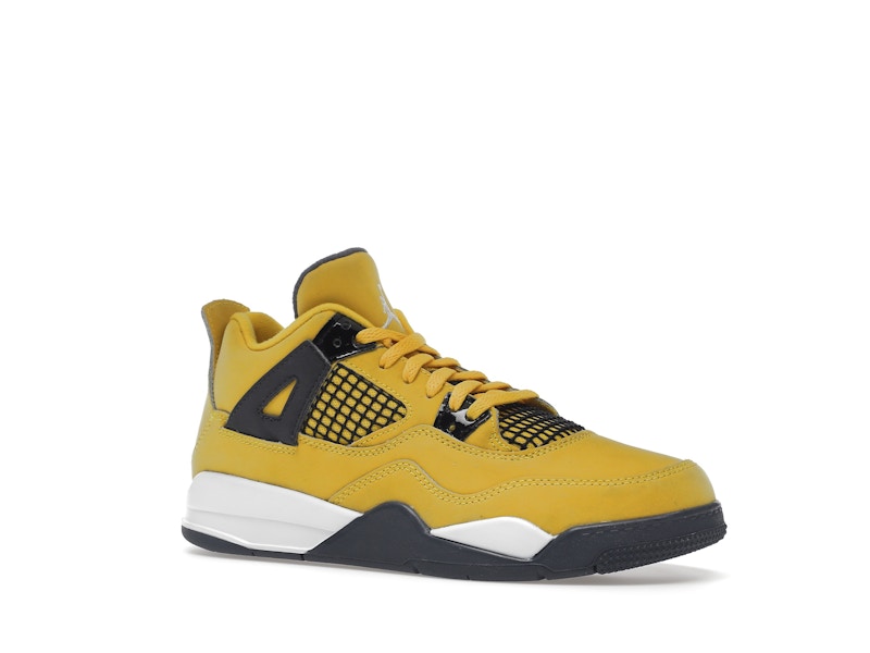 Air Jordan 4 Retro Lightning 2021 (PS) - Tour Yellow/White-Dark Blue Grey - BQ7669-700 - 04