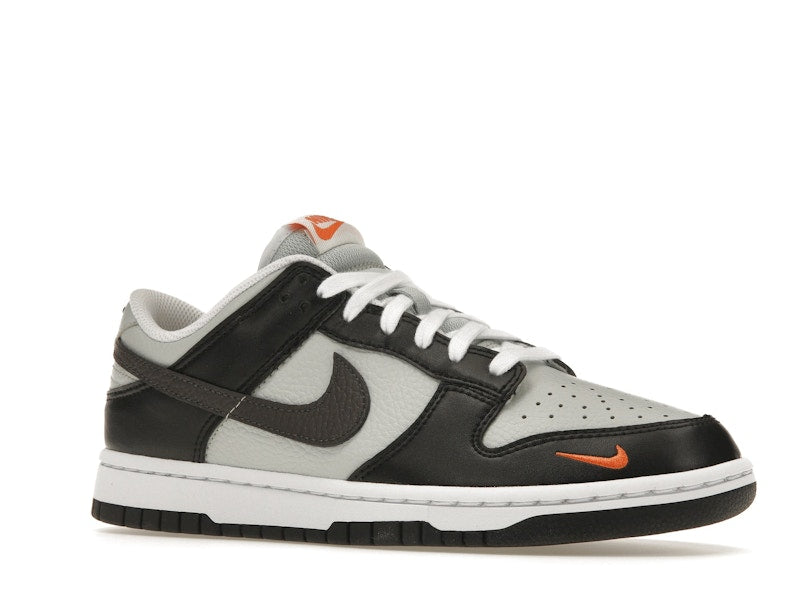 Nike Dunk Low Grey Black Orange Mini Swoosh - Black/White/Total Orange - FN7808-001 - 04