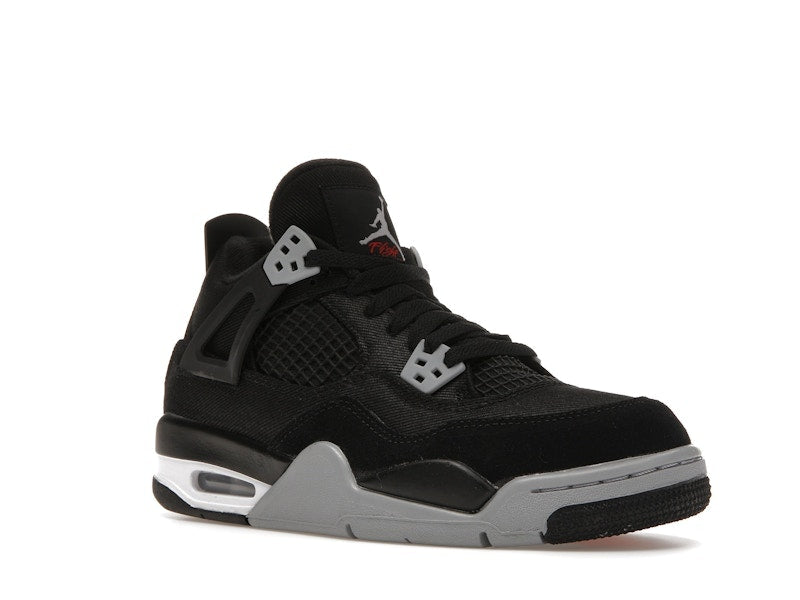 Jordan 4 Retro Black Canvas (GS), vista a 360 gradi 5 di 36