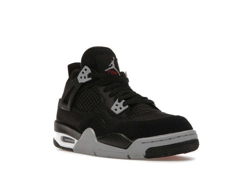 Jordan 4 Retro Black Canvas (GS), vista a 360 gradi 6 di 36