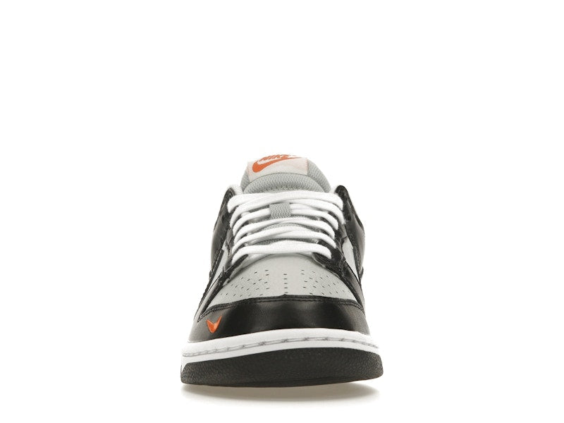 Nike Dunk Low Grey Black Orange Mini Swoosh - Black/White/Total Orange - FN7808-001 - 10