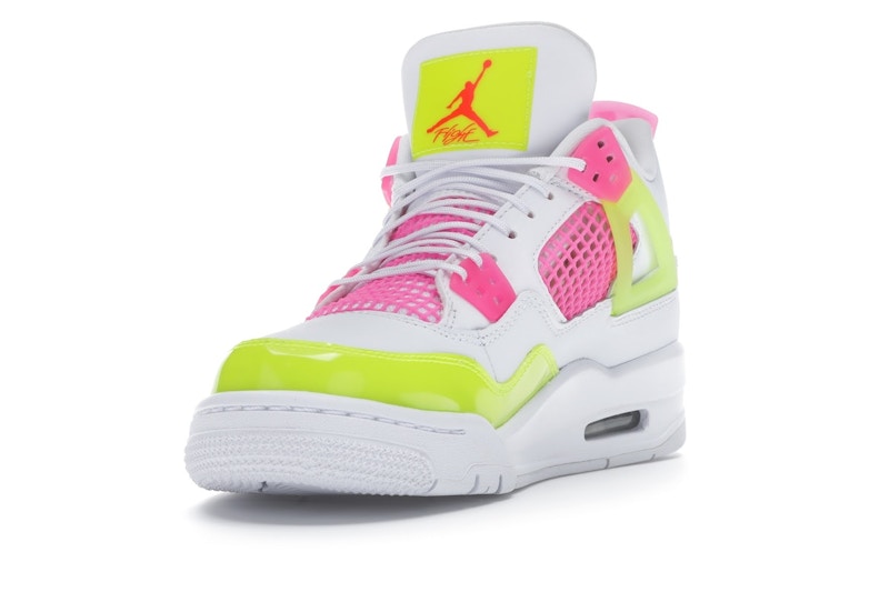Air Jordan 4 Retro White Lemon Pink (GS) - White/Lemon Venom-Pink Blast - CV7808-100 - 13