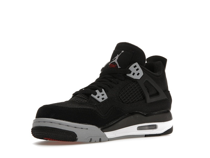 Jordan 4 Retro Black Canvas (GS), vista a 360 gradi 15 di 36