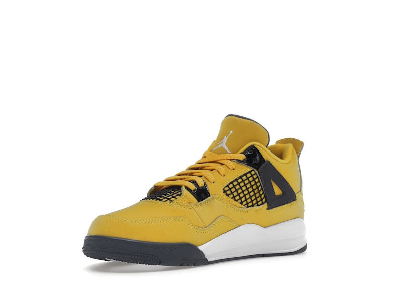 Air Jordan 4 Retro Lightning 2021 (PS) - Tour Yellow/White-Dark Blue Grey - BQ7669-700 - 15