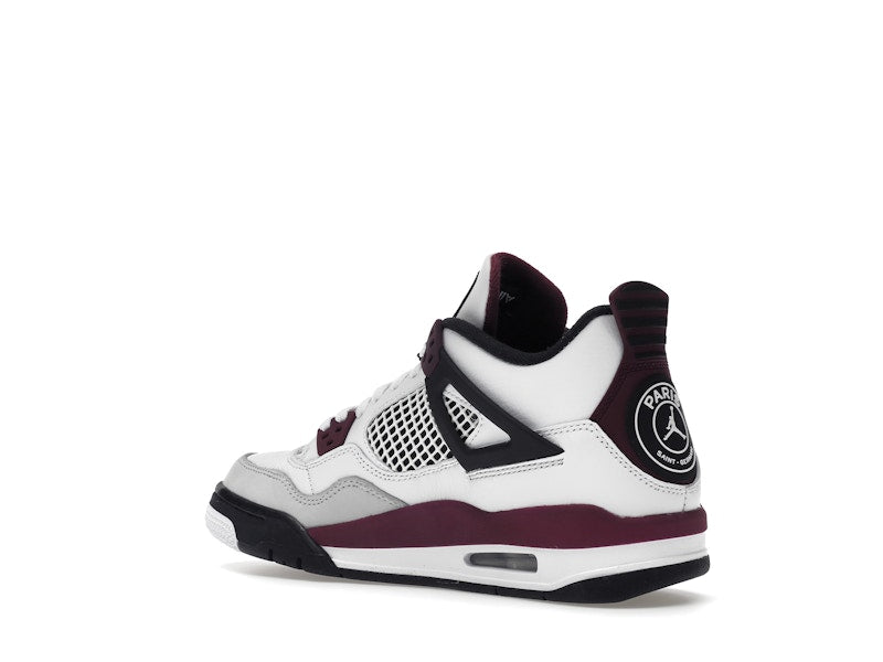 Air Jordan 4 Retro PSG Paris Saint-Germain (GS) - White/Bordeaux-Neutral Grey-Black - CZ6509-100 - 23