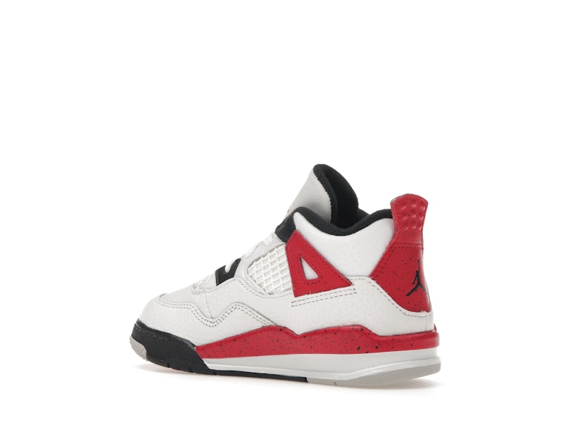 Air Jordan 4 Retro Red Cement (TD) - White/Fire Red/Black/Neutral Grey - BQ7670-161 - 23