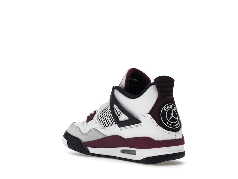 Air Jordan 4 Retro PSG Paris Saint-Germain (GS) - White/Bordeaux-Neutral Grey-Black - CZ6509-100 - 24