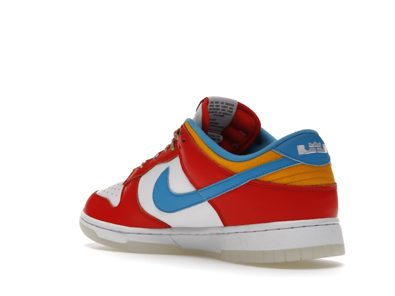 Nike Dunk Low Qs Lebron James Fruity Pebbles - Habanero Red/Laser Blue/White - DH8009-600 - 24