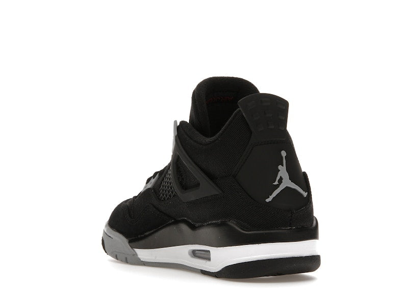 Jordan 4 Retro Black Canvas (GS), vista a 360 gradi 25 di 36