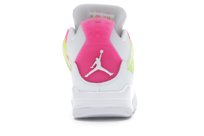 Air Jordan 4 Retro White Lemon Pink (GS) - White/Lemon Venom-Pink Blast - CV7808-100 - 28