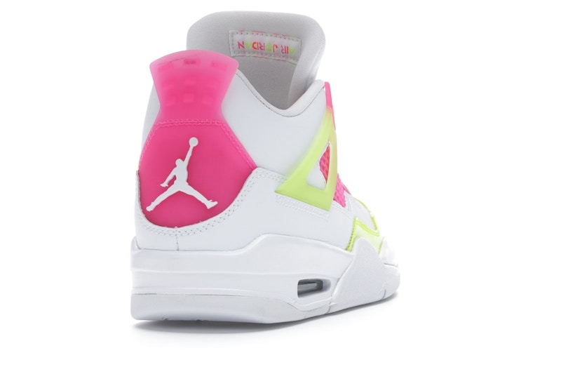 Air Jordan 4 Retro White Lemon Pink (GS) - White/Lemon Venom-Pink Blast - CV7808-100 - 30
