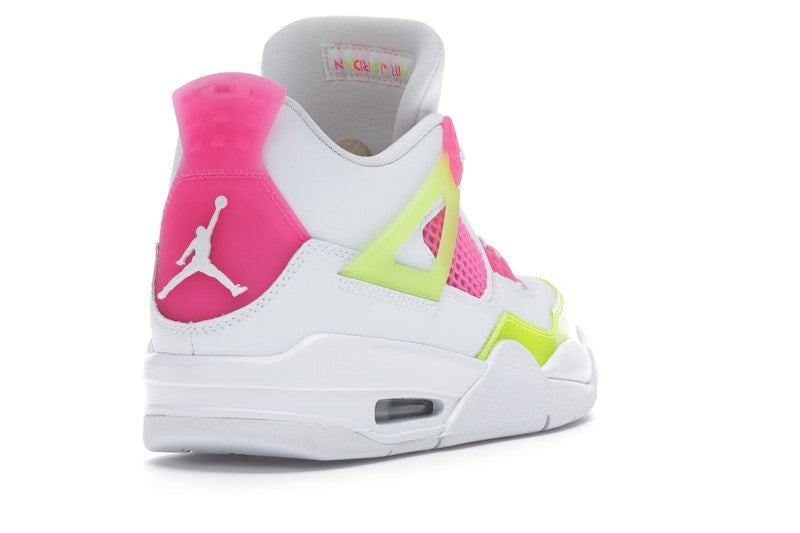 Air Jordan 4 Retro White Lemon Pink (GS) - White/Lemon Venom-Pink Blast - CV7808-100 - 31
