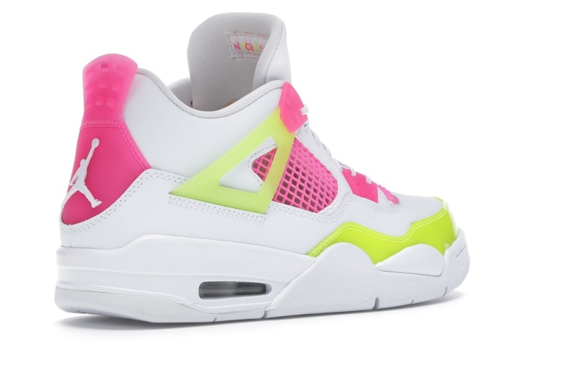 Air Jordan 4 Retro White Lemon Pink (GS) - White/Lemon Venom-Pink Blast - CV7808-100 - 33