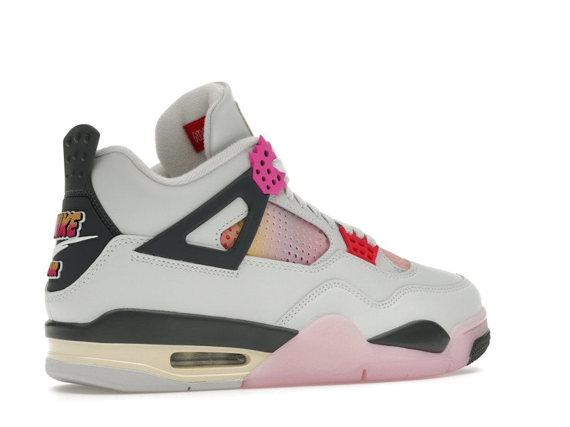 Air Jordan 4 Retro Comic - Off White/Anthracite/Neutral Grey/Fire Pink/Light Arctic Pink/Muslin - JA1135-100 - 34