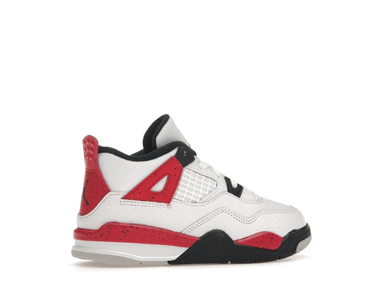 Air Jordan 4 Retro Red Cement (TD) - White/Fire Red/Black/Neutral Grey - BQ7670-161 - 35