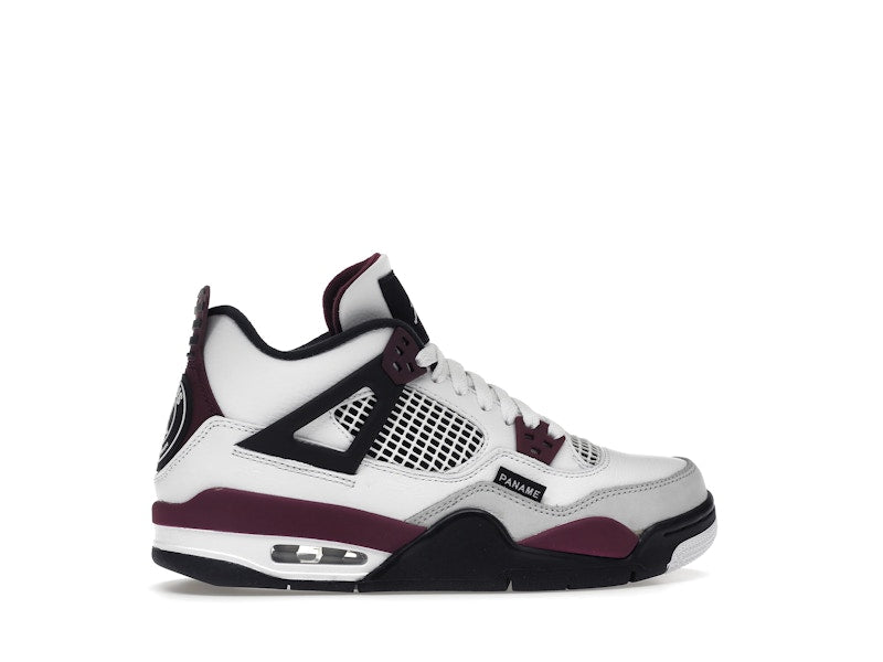 Air Jordan 4 Retro PSG Paris Saint-Germain (GS) - White/Bordeaux-Neutral Grey-Black - CZ6509-100 - 36