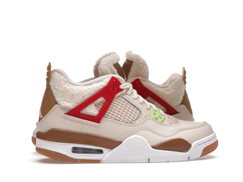 Air Jordan 4 Retro Where The Wild Things Are (GS) - Pearl White/Dark Driftwood-Gym Red - DH0572-264 - 36
