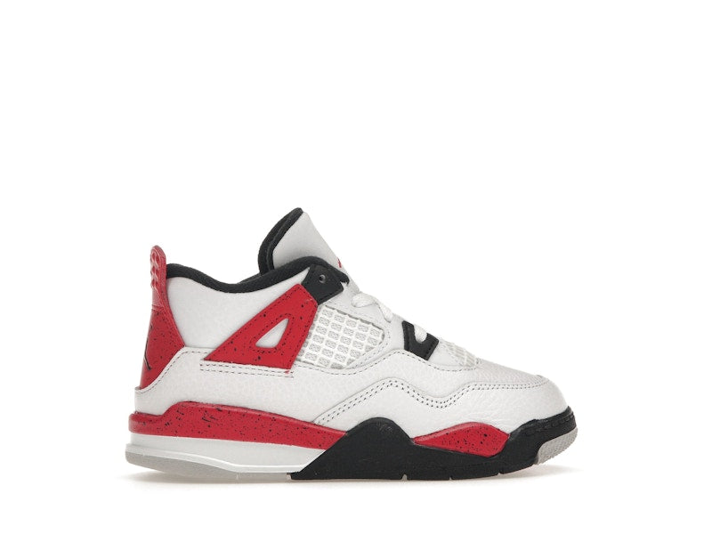 Air Jordan 4 Retro Red Cement (TD) - White/Fire Red/Black/Neutral Grey - BQ7670-161 - 36