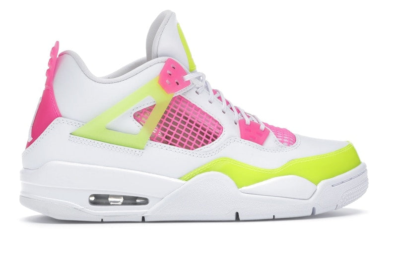 Air Jordan 4 Retro White Lemon Pink (GS) - White/Lemon Venom-Pink Blast - CV7808-100 - 36