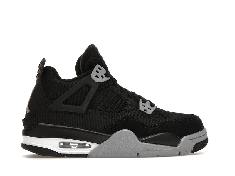 Jordan 4 Retro Black Canvas (GS), vista a 360 gradi 36 di 36