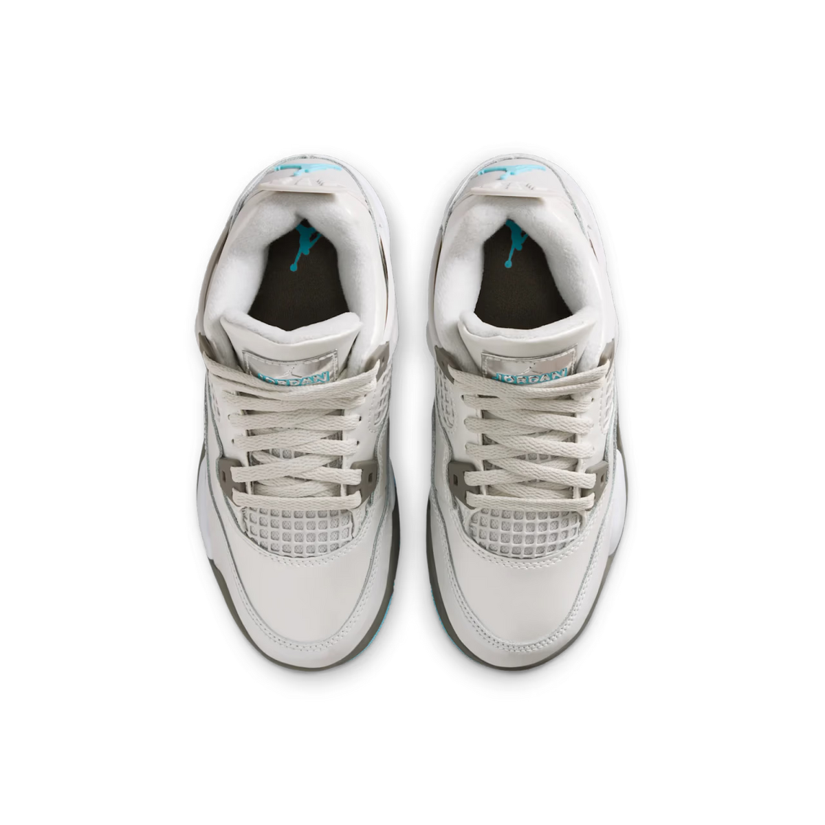 Jordan 4 Retro Photon Dust Blue Chill (PS) - vue dessus